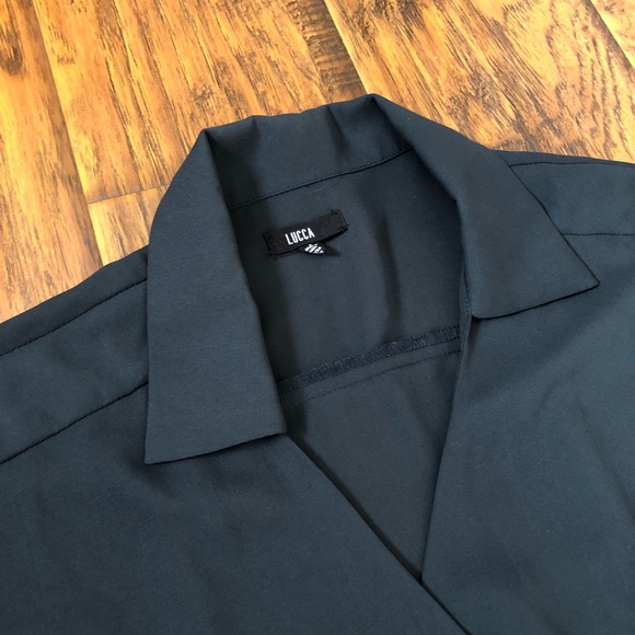 UO Luca Couture Surplice Side Tie Blouse - Picture 7 of 8